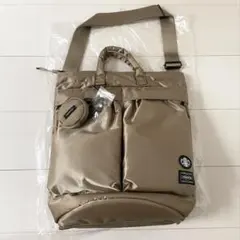 PORTER コーヒービーンシェイプ ヘルメットバッグ ラテベージュ