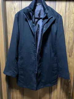 ステンカラーコート アウター ジャケット ブラック