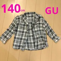 チェック柄 長袖シャツ 140cm キッズ GU