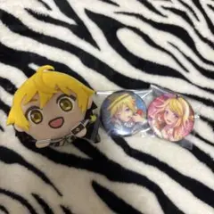 【最終お値下げ】プロセカ　鏡音レンぬいぐるみ　缶バッジセット