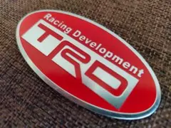 2個セット【レッド色】トヨタ TRD SPORTS アルミ エンブレム W