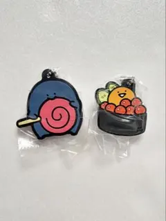 お文具といっしょ　カプセルラバーマスコット 2種セット　名も無き者 ゼリーさん