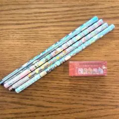 すみっコぐらし 鉛筆4本 消しゴムセット