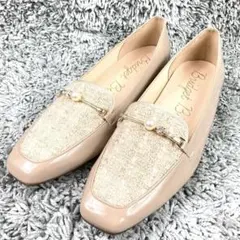 ブリジットバーキン パールビジュービットローファー 24.5cm ベージュのサムネイル