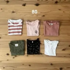 ベビー　女の子　Tシャツ　半袖　6枚　80 まとめ売り