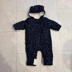 美品✨1.2回のみ使用スノーウェア・雪・ネイビー 星柄 ベビーアウター 70cm