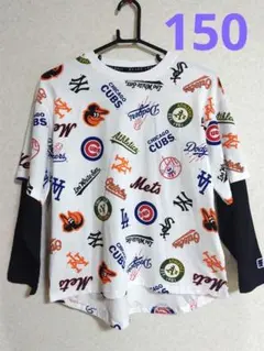 MLB 総柄Tシャツ 長袖 150cm 新品