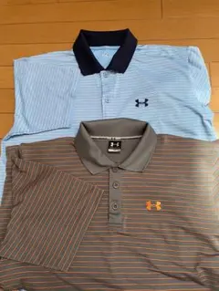 UNDER ARMOUR ポロシャツ ボーダー LG 【2枚セット】のサムネイル
