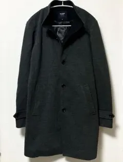 BEAMS HEART スタンドカラーコート ダークグレー Mサイズ