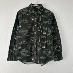 SUPERIOR E.L スペリオールエル　長袖　シャツ　ブラック　柄　M