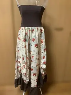 アクシーズファム 2wayフラワー柄フレアスカート