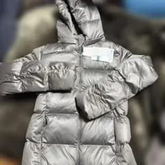 シルバー ストレッチ ダウンジャケット M