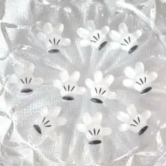 ㊶ミッキーハンドネイルパーツ★黒10個セット