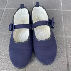 ネイビー リボン付き フォーマルシューズ 23.0cm 組曲　クミキョク