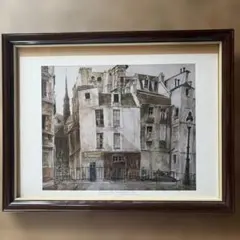 パリの街】モンマルトル松下泰三 油彩 油絵 絵画 インテリア - メルカリ