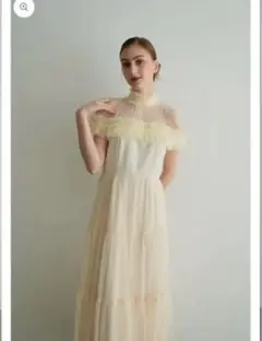 新品タグ付き】Acka. sheer puff dress ベージュ - メルカリ