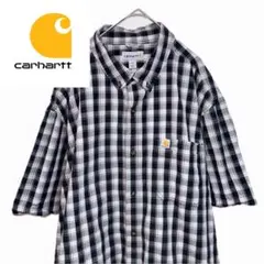 Carhartt 半袖ボタンダウンシャツ カーハート ロゴ刺繍 メンズ