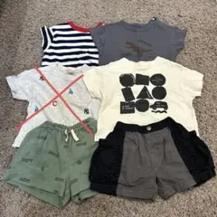 Tシャツ・ショートパンツ5点セット 男の子　80cm