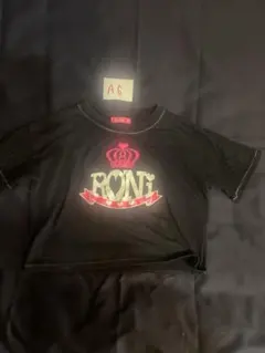 ※2点選択購入早い者勝ち！ 【A6】RONI Tシャツ ブラック 袖レースのサムネイル