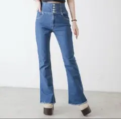 WEGO ハイウエスト ブーツカット フレアデニム Sサイズ