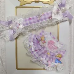 綺様専用 ぬい服 ぬい ヘッドドレス パフェ いちご 10cm 紫