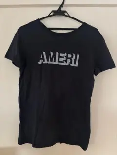 Americana ロゴプリント 半袖Tシャツ ブラック　ネイビーのサムネイル