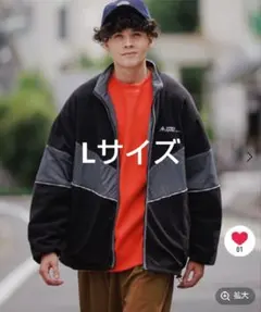 リバーシブルナイロン切り替えブルゾン ブラック L