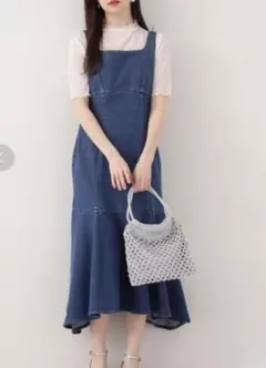 プロポーションボディドレッシング イレヘムマーメイドデニムジャンスカ ブルーのサムネイル