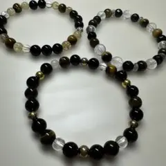 GACKT 数珠 ブレスレット オニキス 混ざり石 パワーストーン - メルカリ