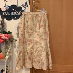 花柄 マーメイドロングスカート