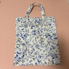 MINTON 花柄トートバッグ　ミントン　バック　手提げ　青　花柄　マチありのサムネイル