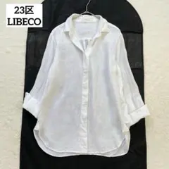 【23区】LIBECO リネン100% スキッパーシャツ レギュラーカラー 38 23区】LIBECO リネン100% スキッパーシャツ レギュラーカラー 38