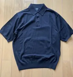 【試着のみ】UNIQLO ユニクロ ウォッシャブルニットポロセーター 黒 M
