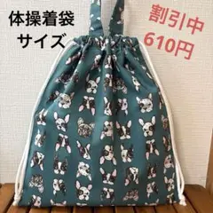1169【おまとめ割不可】犬柄体操着袋