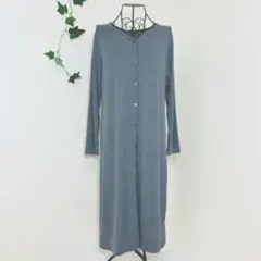 UNIQLO　リブロングカーディガン　グレー　М