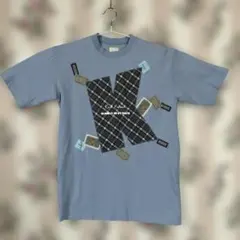 【カールヘルム】メンズ　Tシャツ パッチ　ロゴワッペン　クマ　水色系　Mのサムネイル