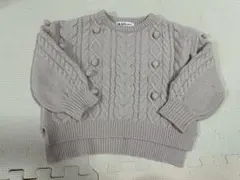 GLOBAL WORK ケーブル編みセーター ベージュ