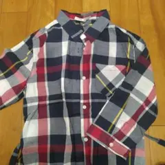 ikka チェック柄 長袖シャツ L