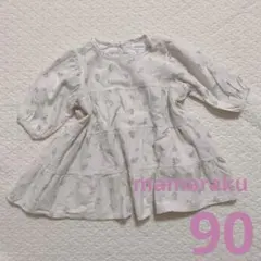 mamaraku 小花柄 ティアード ワンピース 90 ママラク　バースデイ