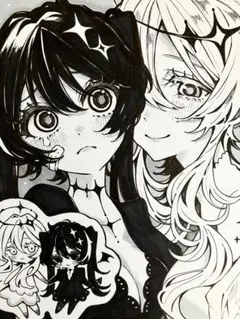 手描き アナログ イラスト オリジナル 色紙