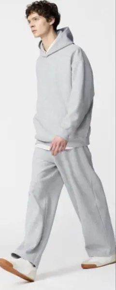 ユニクロCスウェットワイドパンツ XS グレー 丈標準