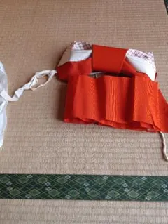 オレンジ リボン付き 付け帯