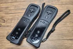 Wiiリモコン 2個セット 黒 ストラップ付き