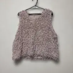 フリンジデザイン ベスト ピンクのサムネイル