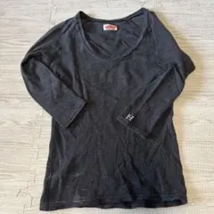 七分袖カットソー サイズ2 ダークグレー