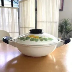【未使用】昭和レトロ　象印　ホーロー鍋 FH-24 24cm【希少デザイン】のサムネイル
