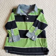 baby Gap　長袖ボーダー柄ラガーシャツ サイズ90
