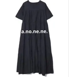 新品　AS KNOW AS アノネネ　たっぷりぷりのギャザＯＰ　ブラック