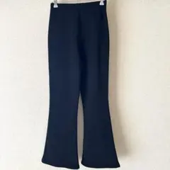 フレアパンツ ブラック　ストレッチ　M ウエストゴム