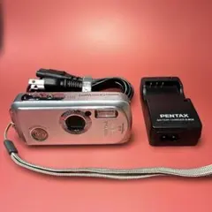 PENTAX Optio W30 ブルー 防水カメラ 動作確認済 - メルカリ